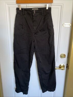 Everlane Black High-Rise Chino Tapered Pants